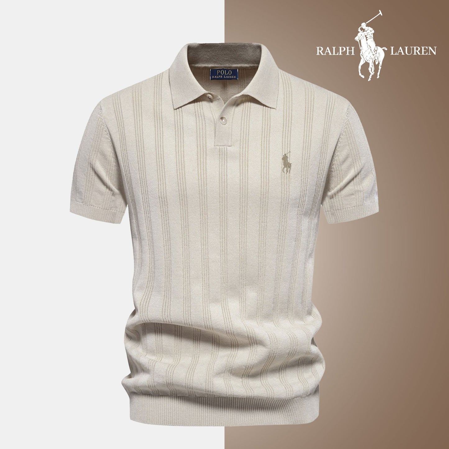 Men's Textured Knit Polo RL
