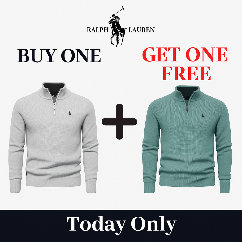 R&L 1+1 Zip-Neck Sweater (CLEARANCE)