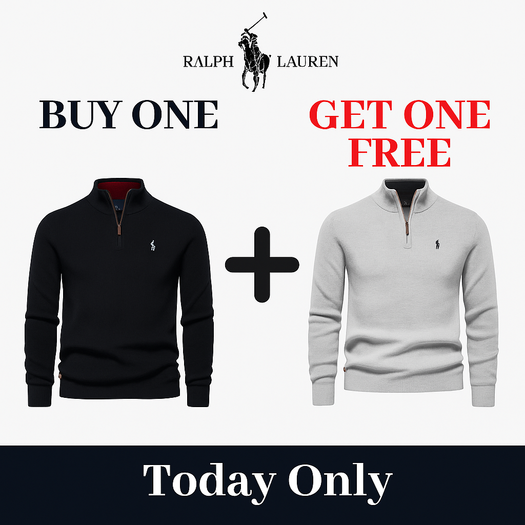 R&L 1+1 Zip-Neck Sweater (CLEARANCE)