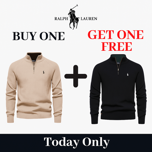 R&L 1+1 Zip-Neck Sweater (CLEARANCE)