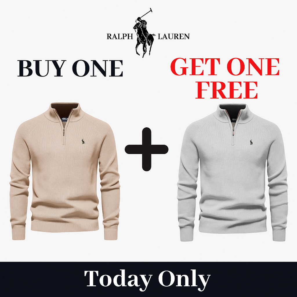 R&L 1+1 Zip-Neck Sweater (CLEARANCE)